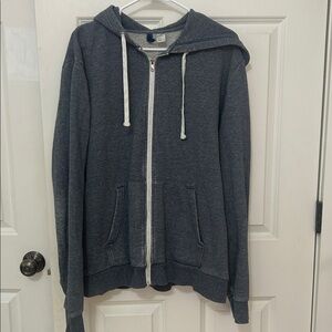 Divided men’s zip up hoodie sweatshirt size XL gray fleece